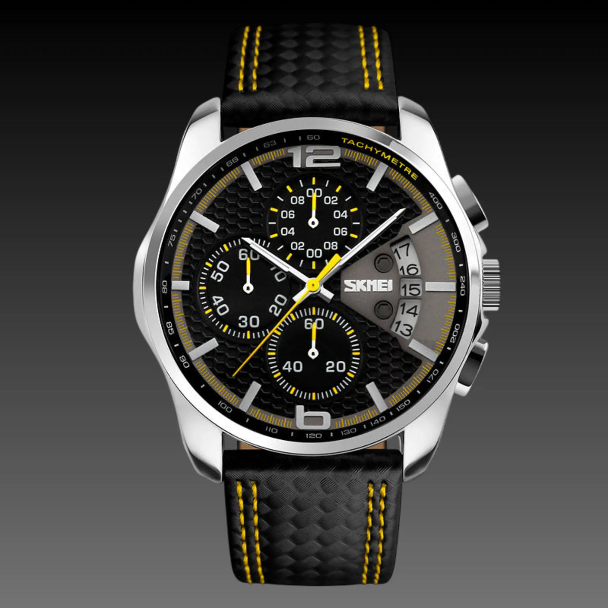 Men's 46mm Military Field Watch: Genuine Leather | Quartz | Date Display