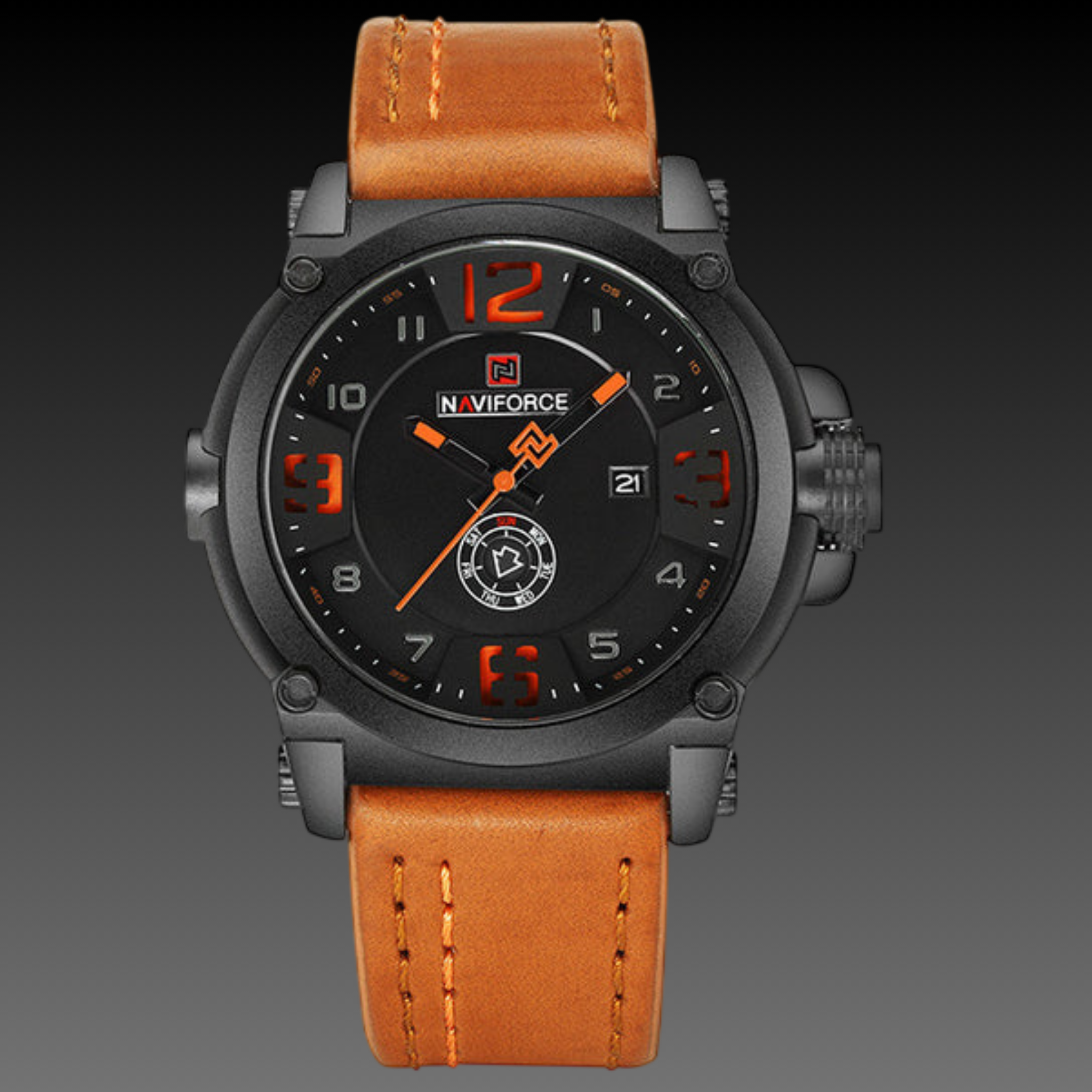 Men's Tactical Military Sport Watch | 45mm Pilot Dial | Date Calendar Quartz