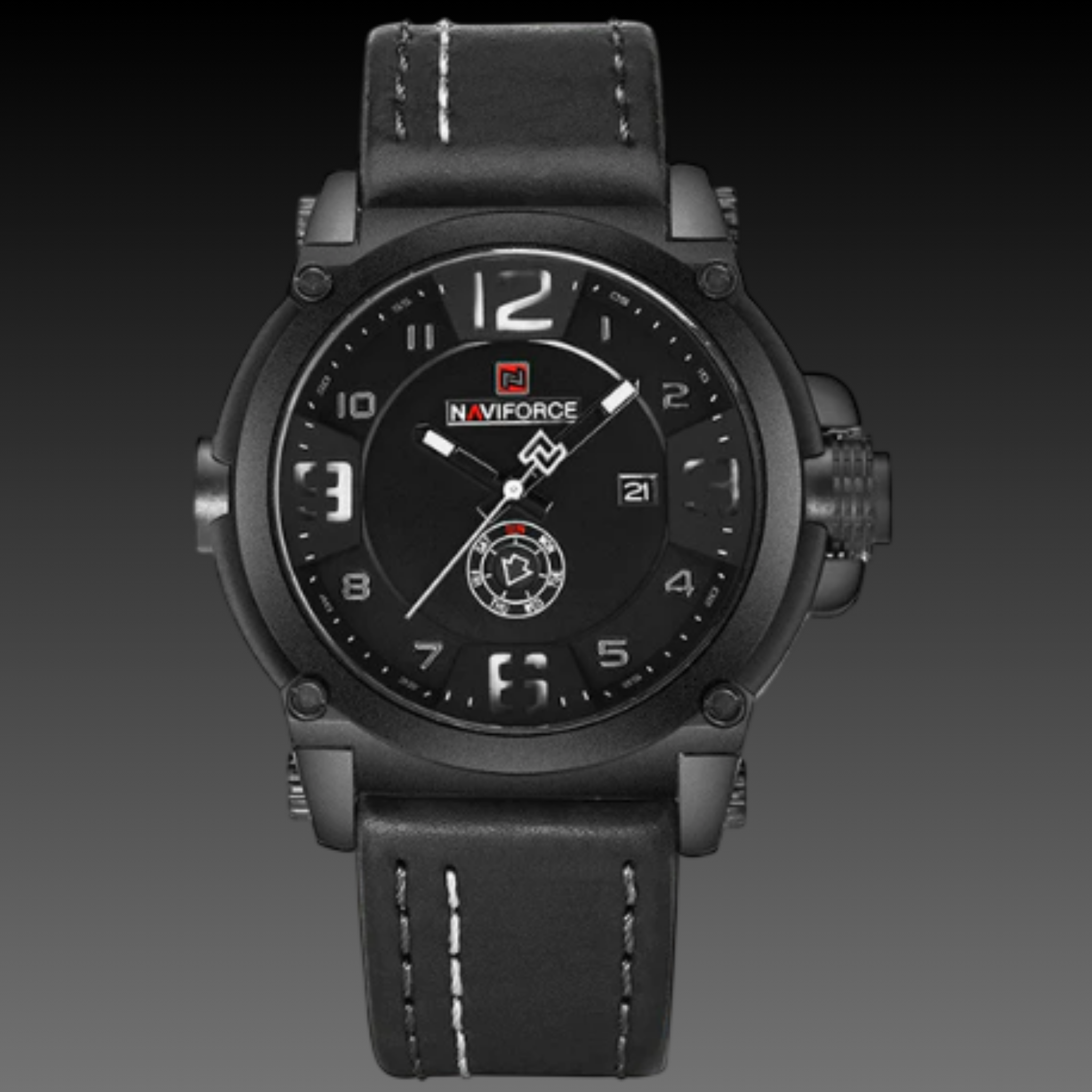 Men's Tactical Military Sport Watch | 45mm Pilot Dial | Date Calendar Quartz