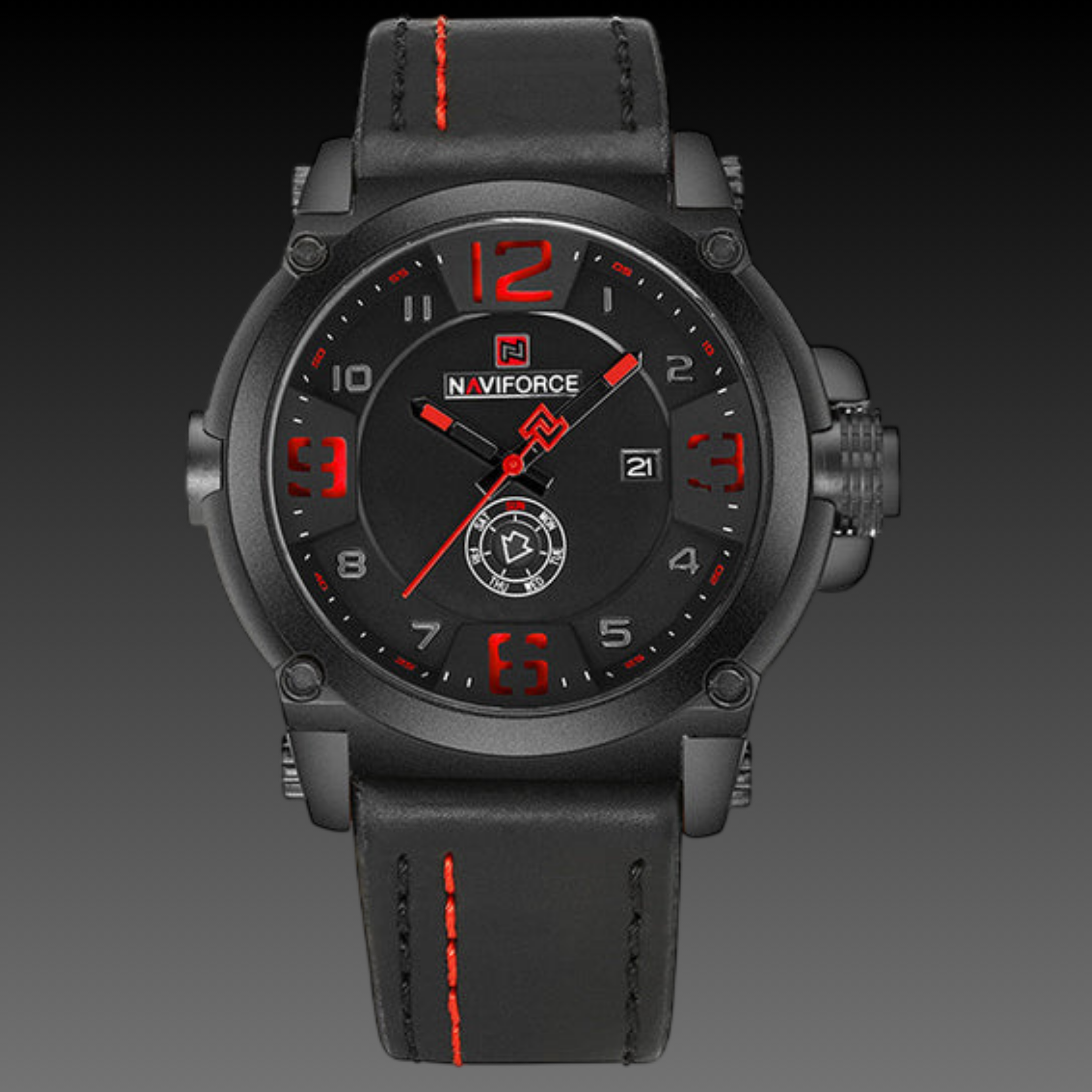Men's Tactical Military Sport Watch | 45mm Pilot Dial | Date Calendar Quartz