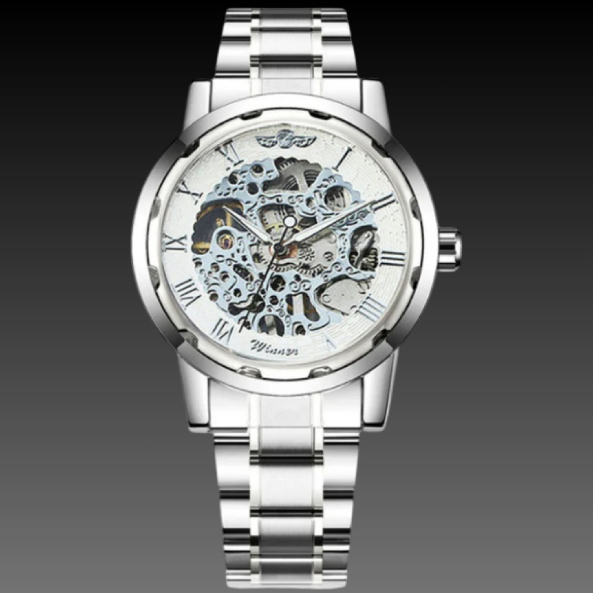 Men's Classic Engraved Skeleton Watch | Hand-Wind Mechanical | Luxury Exhibition Dial