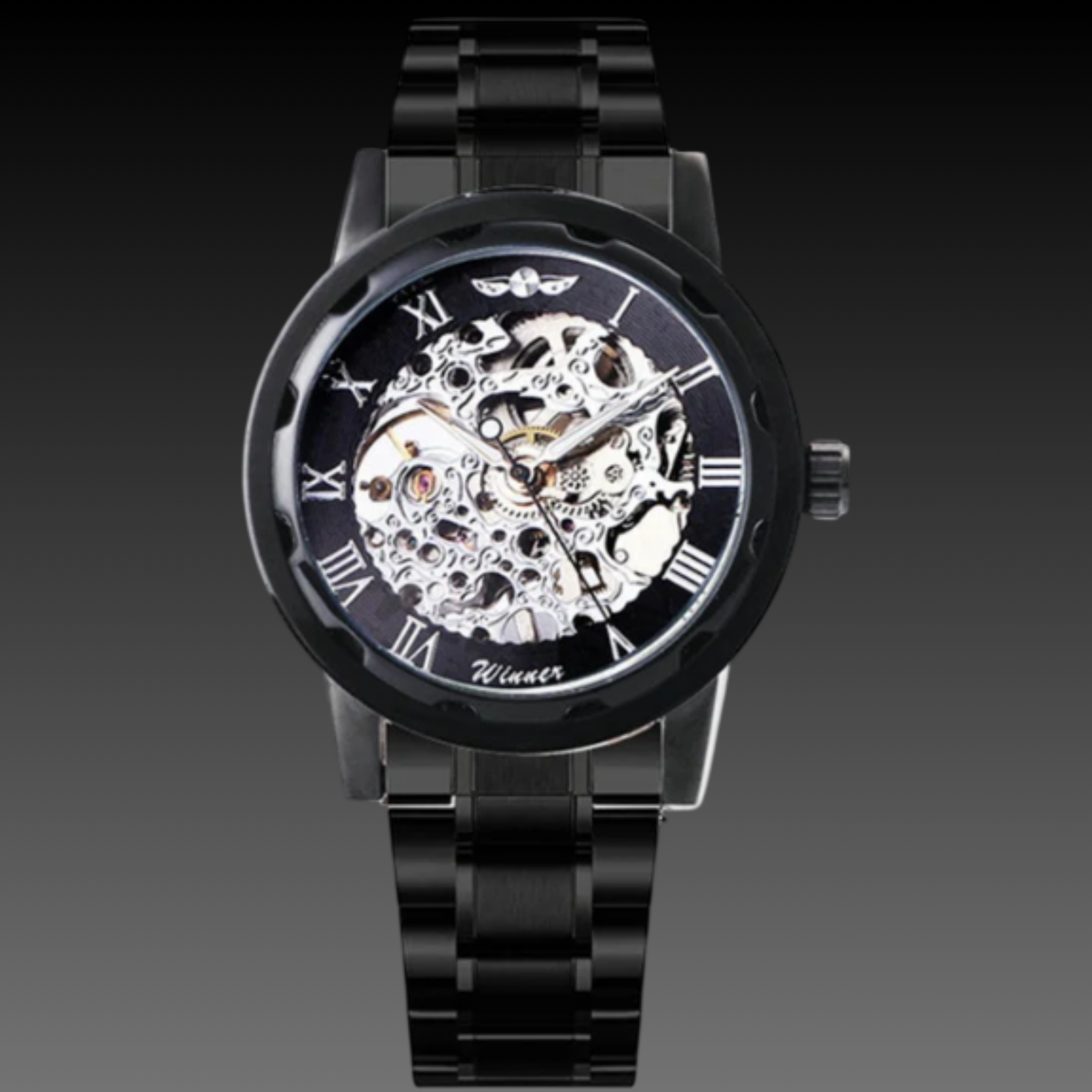 Men's Classic Engraved Skeleton Watch | Hand-Wind Mechanical | Luxury Exhibition Dial