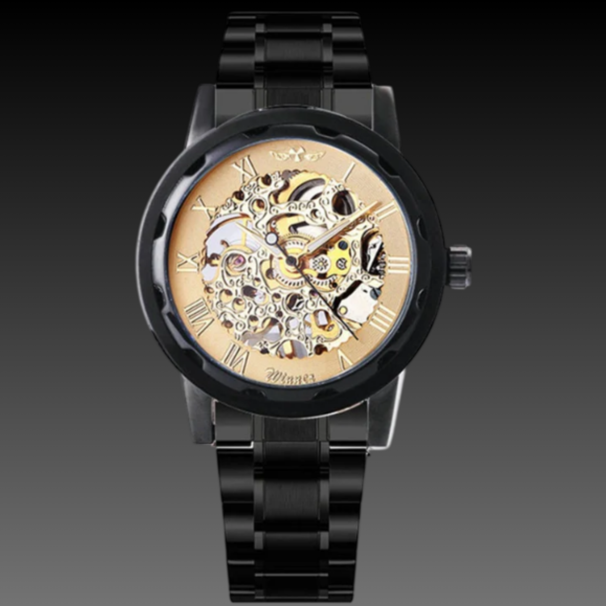 Men's Classic Engraved Skeleton Watch | Hand-Wind Mechanical | Luxury Exhibition Dial